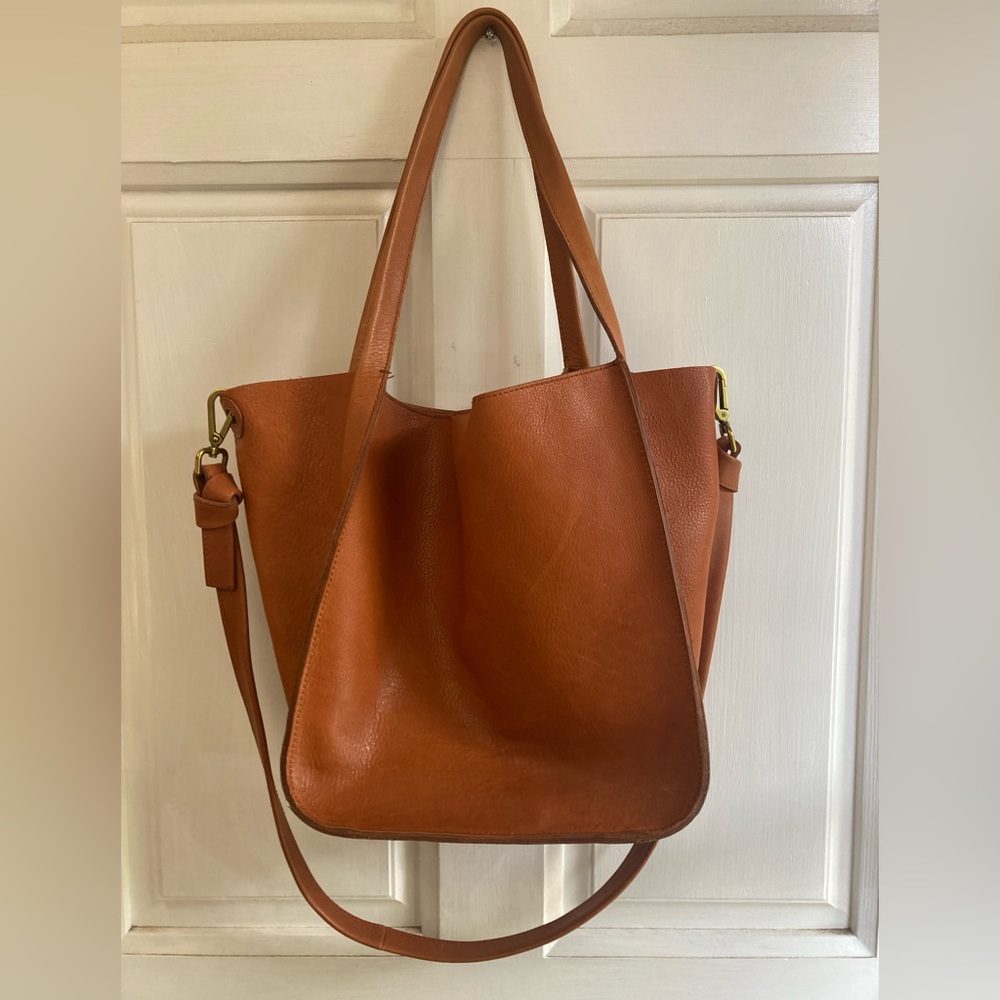 Madewell Sydney Tote | Large | English Saddle leather (medium brown)